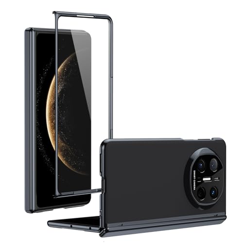 GERHGJUK Handy-Geldbörsenhülle Kompatibel mit Huawei Mate X6 Plating Case mit Displayschutz, Scharniergehäuse, Fallschutz, Kratzfest und stoßdämpfend – schlankes Design, mattierte Klapphülle(Black) GERHGJUK Handy-Geldbörsenhülle Kompatibel mit Huawei Mate X6 Plating Case mit Displayschutz, Scharniergehäuse, Fallschutz, Kratzfest und stoßdämpfend – schlankes Design, mattierte Klapphülle(Black) von GERHGJUK