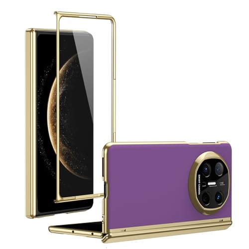 GERHGJUK Handy-Geldbörsenhülle Kompatibel mit Huawei Mate X6 Plating Case mit Displayschutz, Scharniergehäuse, Fallschutz, Kratzfest und stoßdämpfend – schlankes Design, mattierte Klapphülle(Purple) GERHGJUK Handy-Geldbörsenhülle Kompatibel mit Huawei Mate X6 Plating Case mit Displayschutz, Scharniergehäuse, Fallschutz, Kratzfest und stoßdämpfend – schlankes Design, mattierte Klapphülle(Purple) von GERHGJUK