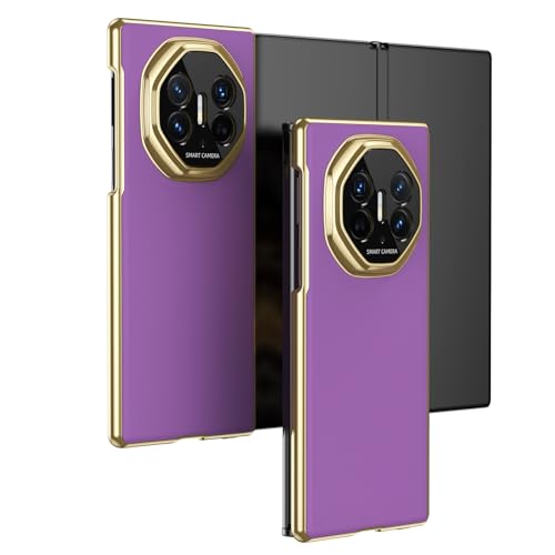 GERHGJUK Handy-Geldbörsenhülle Kompatibel mit Huawei Mate XT Plating Case mit Displayschutz, Scharniergehäuse, Fallschutz, Kratzfest und stoßdämpfend – schlankes Design, mattierte Klapphülle(Purple) GERHGJUK Handy-Geldbörsenhülle Kompatibel mit Huawei Mate XT Plating Case mit Displayschutz, Scharniergehäuse, Fallschutz, Kratzfest und stoßdämpfend – schlankes Design, mattierte Klapphülle(Purple) von GERHGJUK