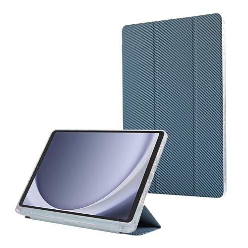 GERHGJUK Tablet PC Hüllen Abdeckung Smart Case Kompatibel mit Samsung Galaxy Tab A9+ Plus 11 Zoll, Schlankes Case mit Stifthalter, Dreifach Faltbare Stand-Schutzhülle, Auto Wake/Sleep(Blue1) von GERHGJUK