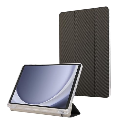 GERHGJUK Tablet PC Hüllen Abdeckung Smart Case Kompatibel mit Samsung Galaxy Tab A9+ Plus 11 Zoll, Schlankes Case mit Stifthalter, Dreifach Faltbare Stand-Schutzhülle, Auto Wake/Sleep(Grey) von GERHGJUK
