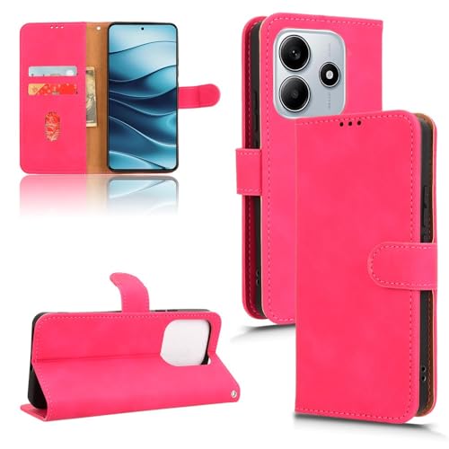 Handy-Geldbörsenhülle Brieftaschen-Etui, kompatibel mit Xiaomi Redmi Note 14 4G, Hülle mit Kartenhalter, Klapphülle, PU-Leder, Handy-Brieftaschen-Etui mit Handschlaufe, stoßfeste Schutzhülle(Rose red) Handy-Geldbörsenhülle Brieftaschen-Etui, kompatibel mit Xiaomi Redmi Note 14 4G, Hülle mit Kartenhalter, Klapphülle, PU-Leder, Handy-Brieftaschen-Etui mit Handschlaufe, stoßfeste Schutzhülle(Rose red) von GERHGJUK