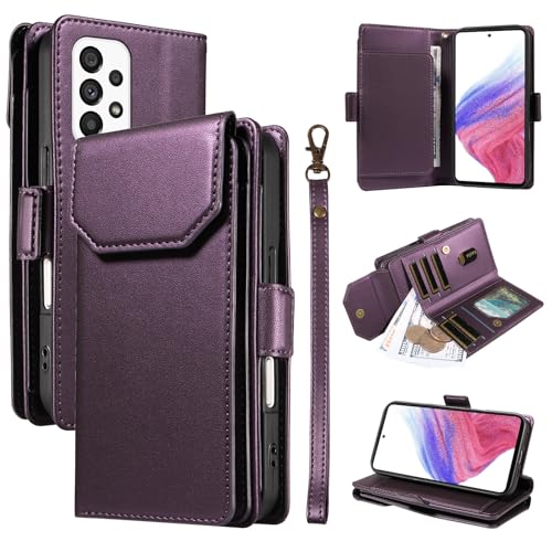 Handy-Geldbörsenhülle Compatible with Samsung Galaxy A53 5G Wallet Case with Card Holder for Women and Men, Fashion PU Leather Cover Side Buckle Hand Strap Wallet Phone Case Fit for Galaxy A53 6.2"(Pu Handy-Geldbörsenhülle Compatible with Samsung Galaxy A53 5G Wallet Case with Card Holder for Women and Men, Fashion PU Leather Cover Side Buckle Hand Strap Wallet Phone Case Fit for Galaxy A53 6.2"(Pu von GERHGJUK