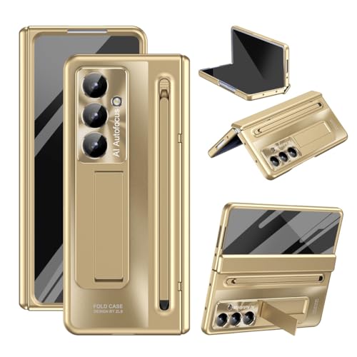 Handy-Geldbörsenhülle Compatible with Samsung Galaxy Z Fold 7 Case, with Built-in Screen Protector&S Pen, Hidden Metal Kickstand Shockproof Case Full Body Protective Phone Cover for Z Fold 7(Gold) Handy-Geldbörsenhülle Compatible with Samsung Galaxy Z Fold 7 Case, with Built-in Screen Protector&S Pen, Hidden Metal Kickstand Shockproof Case Full Body Protective Phone Cover for Z Fold 7(Gold) von GERHGJUK