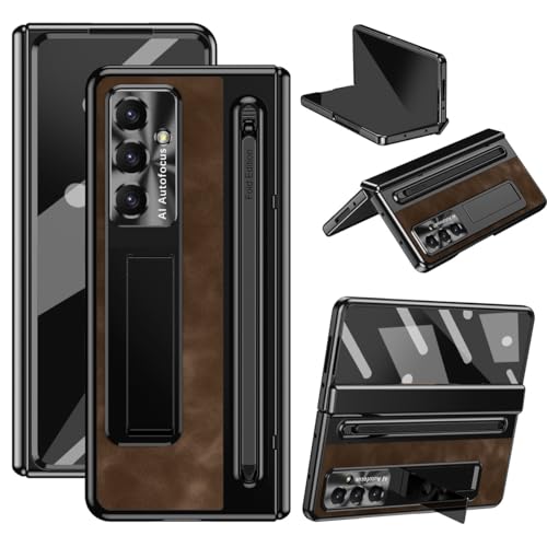 Handy-Geldbörsenhülle Compatible with Samsung Galaxy Z Fold 7 Case with S Pen Holder, Hidden Metal Kickstand & Camera Cover & Hinge Protection, Slim Fit Case Full Body Protective Phone Cover for Z Fol Handy-Geldbörsenhülle Compatible with Samsung Galaxy Z Fold 7 Case with S Pen Holder, Hidden Metal Kickstand & Camera Cover & Hinge Protection, Slim Fit Case Full Body Protective Phone Cover for Z Fol von GERHGJUK
