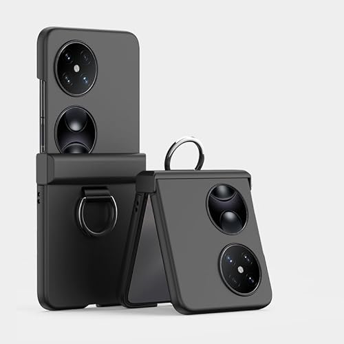 Handy-Geldbörsenhülle Harte PC-Telefonhülle mit Ringhalterung und Scharnierschutz, kompatibel mit Huawei P50 Pocket, ultradünne, faltbare Slim-Fit-Design-Hülle, stoßfeste Schutzhülle mit Fallschutz(Bl Handy-Geldbörsenhülle Harte PC-Telefonhülle mit Ringhalterung und Scharnierschutz, kompatibel mit Huawei P50 Pocket, ultradünne, faltbare Slim-Fit-Design-Hülle, stoßfeste Schutzhülle mit Fallschutz(Bl von GERHGJUK
