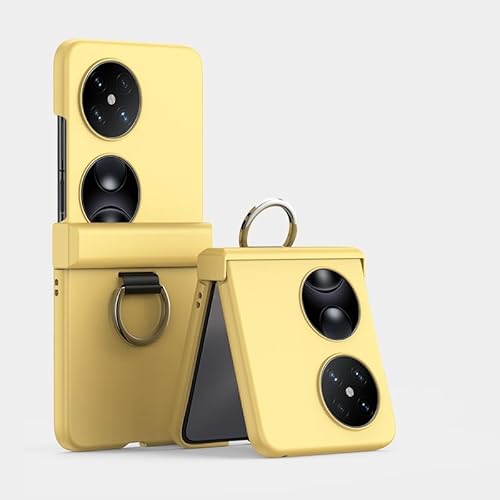 Handy-Geldbörsenhülle Harte PC-Telefonhülle mit Ringhalterung und Scharnierschutz, kompatibel mit Huawei Pocket2, ultradünne, faltbare Slim-Fit-Design-Hülle, stoßfeste Schutzhülle mit Fallschutz(Yello Handy-Geldbörsenhülle Harte PC-Telefonhülle mit Ringhalterung und Scharnierschutz, kompatibel mit Huawei Pocket2, ultradünne, faltbare Slim-Fit-Design-Hülle, stoßfeste Schutzhülle mit Fallschutz(Yello von GERHGJUK