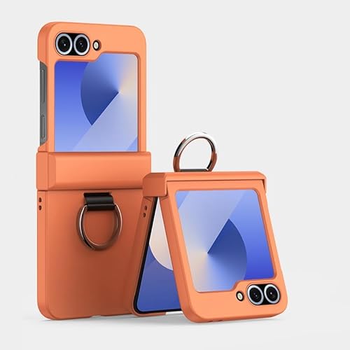 Handy-Geldbörsenhülle Harte PC-Telefonhülle mit Ringhalterung und Scharnierschutz, kompatibel mit Samsung Galaxy Z Flip 6, ultradünne, faltbare Slim-Fit-Design-Hülle, stoßfeste Anti-Fall-Schutzhülle(O Handy-Geldbörsenhülle Harte PC-Telefonhülle mit Ringhalterung und Scharnierschutz, kompatibel mit Samsung Galaxy Z Flip 6, ultradünne, faltbare Slim-Fit-Design-Hülle, stoßfeste Anti-Fall-Schutzhülle(O von GERHGJUK