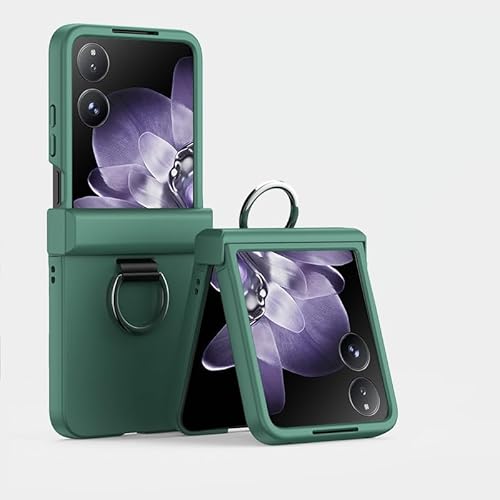 Handy-Geldbörsenhülle Harte PC-Telefonhülle mit Ringhalterung und Scharnierschutz, kompatibel mit Xiaomi Mix Flip, ultradünne, faltbare Slim-Fit-Design-Hülle, stoßfeste Anti-Fall-Schutzhülle(GreenA) Handy-Geldbörsenhülle Harte PC-Telefonhülle mit Ringhalterung und Scharnierschutz, kompatibel mit Xiaomi Mix Flip, ultradünne, faltbare Slim-Fit-Design-Hülle, stoßfeste Anti-Fall-Schutzhülle(GreenA) von GERHGJUK