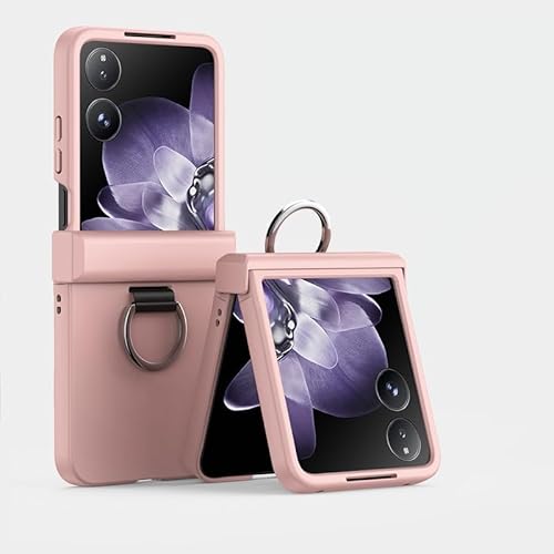 Handy-Geldbörsenhülle Harte PC-Telefonhülle mit Ringhalterung und Scharnierschutz, kompatibel mit Xiaomi Mix Flip, ultradünne, faltbare Slim-Fit-Design-Hülle, stoßfeste Anti-Fall-Schutzhülle(Pink) Handy-Geldbörsenhülle Harte PC-Telefonhülle mit Ringhalterung und Scharnierschutz, kompatibel mit Xiaomi Mix Flip, ultradünne, faltbare Slim-Fit-Design-Hülle, stoßfeste Anti-Fall-Schutzhülle(Pink) von GERHGJUK