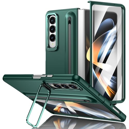 Handy-Geldbörsenhülle Kameraständer kompatibel mit Samsung Galaxy Z Fold 4-Hülle mit integriertem neuen kompakten S-Pen-Steckplatz, Hülle mit Displayschutzfolie, Schutzhülle der Folding-Serie mit norm Handy-Geldbörsenhülle Kameraständer kompatibel mit Samsung Galaxy Z Fold 4-Hülle mit integriertem neuen kompakten S-Pen-Steckplatz, Hülle mit Displayschutzfolie, Schutzhülle der Folding-Serie mit norm von GERHGJUK