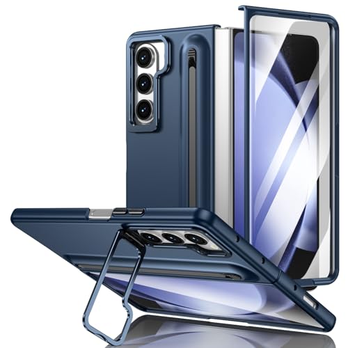 Handy-Geldbörsenhülle Kameraständer kompatibel mit Samsung Galaxy Z Fold 5-Hülle mit integriertem neuen kompakten S-Pen-Steckplatz, Hülle mit Displayschutzfolie, Schutzhülle der Folding-Serie mit norm Handy-Geldbörsenhülle Kameraständer kompatibel mit Samsung Galaxy Z Fold 5-Hülle mit integriertem neuen kompakten S-Pen-Steckplatz, Hülle mit Displayschutzfolie, Schutzhülle der Folding-Serie mit norm von GERHGJUK