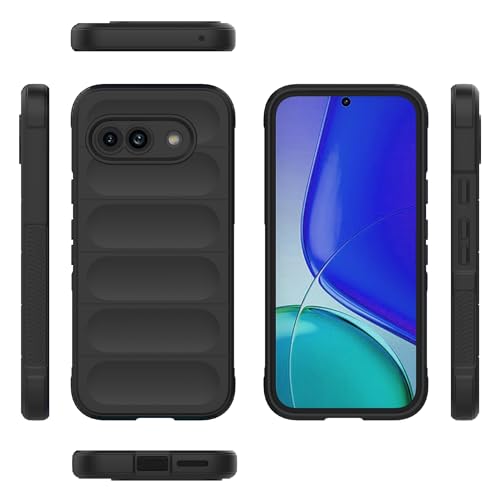 Handy-Geldbörsenhülle Kompatibel mit Google Pixel 9A 5G (ausländische Version). Handyhülle aus Silikon. Schlanke Hülle. Rundumschutz. Stoßfest. Kratzfest. Weiche Innenhülle aus beflockter Faser. Kompa von GERHGJUK