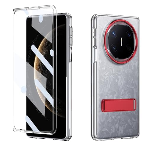Handy-Geldbörsenhülle Kompatibel mit Huawei Mate X6-Hülle mit Displayschutzfolie, Standmodi-Ständer Compatible with X6-Abdeckung, stoßfeste, leichte Schutzhülle in Militärqualität, kristallklar(Red) Handy-Geldbörsenhülle Kompatibel mit Huawei Mate X6-Hülle mit Displayschutzfolie, Standmodi-Ständer Compatible with X6-Abdeckung, stoßfeste, leichte Schutzhülle in Militärqualität, kristallklar(Red) von GERHGJUK