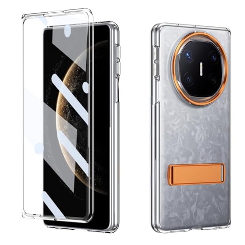 Handy-Geldbörsenhülle Kompatibel mit Huawei Mate X6-Hülle mit Displayschutzfolie, Standmodi-Ständer Compatible with X6-Abdeckung, stoßfeste, leichte Schutzhülle in Militärqualität, kristallklar(Golden Handy-Geldbörsenhülle Kompatibel mit Huawei Mate X6-Hülle mit Displayschutzfolie, Standmodi-Ständer Compatible with X6-Abdeckung, stoßfeste, leichte Schutzhülle in Militärqualität, kristallklar(Golden von GERHGJUK