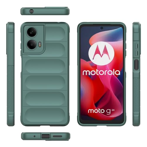 Handy-Geldbörsenhülle Kompatibel mit Motorola Moto G24 4G (ausländische Version). Handyhülle aus Silikon. Schlanke Hülle. Rundumschutz. Stoßfest. Kratzfest. Weiche Innenhülle aus beflockter Faser. Kom von GERHGJUK