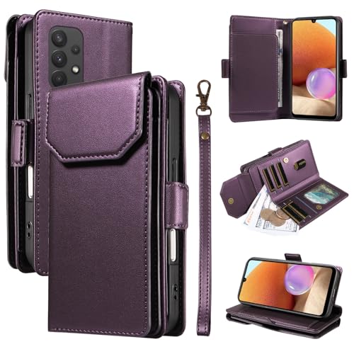 Handy-Geldbörsenhülle Kompatibel mit Samsung Galaxy A32 5G/M32 5G, Brieftaschen-Hülle mit Kartenhalter for Damen und Herren, modische PU-Lederhülle, seitliche Schnalle, Handschlaufe, Brieftaschen-Hand Handy-Geldbörsenhülle Kompatibel mit Samsung Galaxy A32 5G/M32 5G, Brieftaschen-Hülle mit Kartenhalter for Damen und Herren, modische PU-Lederhülle, seitliche Schnalle, Handschlaufe, Brieftaschen-Hand von GERHGJUK