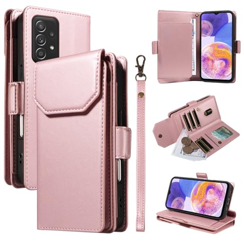Handy-Geldbörsenhülle Kompatibel mit Samsung Galaxy A52S 5G, Brieftaschen-Hülle mit Kartenhalter for Damen und Herren, modische PU-Lederhülle, seitliche Schnalle, Handschlaufe, Brieftaschen-Handyhülle Handy-Geldbörsenhülle Kompatibel mit Samsung Galaxy A52S 5G, Brieftaschen-Hülle mit Kartenhalter for Damen und Herren, modische PU-Lederhülle, seitliche Schnalle, Handschlaufe, Brieftaschen-Handyhülle von GERHGJUK