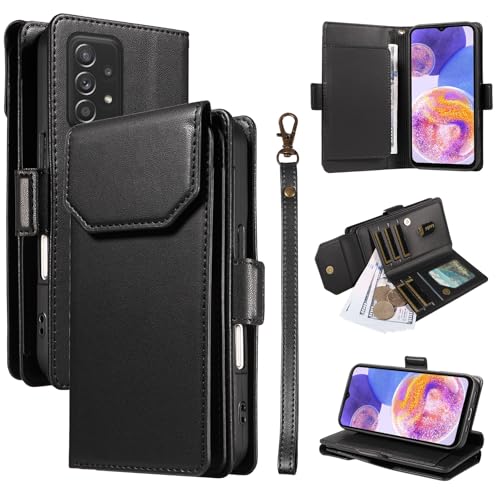 Handy-Geldbörsenhülle Kompatibel mit Samsung Galaxy A52S 5G, Brieftaschen-Hülle mit Kartenhalter for Damen und Herren, modische PU-Lederhülle, seitliche Schnalle, Handschlaufe, Brieftaschen-Handyhülle Handy-Geldbörsenhülle Kompatibel mit Samsung Galaxy A52S 5G, Brieftaschen-Hülle mit Kartenhalter for Damen und Herren, modische PU-Lederhülle, seitliche Schnalle, Handschlaufe, Brieftaschen-Handyhülle von GERHGJUK