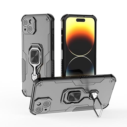 Handyhüllen-Pakete Fallschutzhülle, kompatibel mit iPhone 15 Plus 6,7 Zoll, Hülle mit integriertem Ringständer, stoßfester, schlanker Schale mit weichen Kanten, rutschfester und sturzsicherer Schutzhü Handyhüllen-Pakete Fallschutzhülle, kompatibel mit iPhone 15 Plus 6,7 Zoll, Hülle mit integriertem Ringständer, stoßfester, schlanker Schale mit weichen Kanten, rutschfester und sturzsicherer Schutzhü von GERHGJUK
