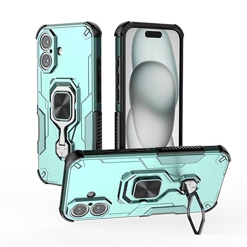 Handyhüllen-Pakete Fallschutzhülle, kompatibel mit iPhone 16 6,1 Zoll Hülle mit integriertem Ringständer, stoßfester, schlanker Schale mit weichen Kanten, rutschfester und sturzsicherer Schutzhülle(Gr Handyhüllen-Pakete Fallschutzhülle, kompatibel mit iPhone 16 6,1 Zoll Hülle mit integriertem Ringständer, stoßfester, schlanker Schale mit weichen Kanten, rutschfester und sturzsicherer Schutzhülle(Gr von GERHGJUK