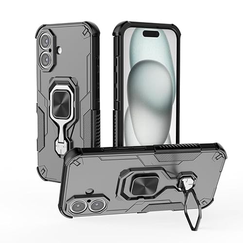 Handyhüllen-Pakete Fallschutzhülle, kompatibel mit iPhone 16 6,1 Zoll Hülle mit integriertem Ringständer, stoßfester, schlanker Schale mit weichen Kanten, rutschfester und sturzsicherer Schutzhülle(Bl Handyhüllen-Pakete Fallschutzhülle, kompatibel mit iPhone 16 6,1 Zoll Hülle mit integriertem Ringständer, stoßfester, schlanker Schale mit weichen Kanten, rutschfester und sturzsicherer Schutzhülle(Bl von GERHGJUK