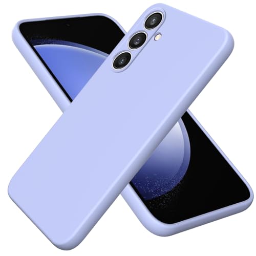 Handyhüllen-Pakete Kompatibel mit Galaxy S23 FE Handyhülle, kratzfest, dünn, flüssiges Silikon, weiches TPU-Gummi, vollständiger Kameraschutz, Bumper, reine Farbe, einfache Abdeckung mit Armband(Purpl Handyhüllen-Pakete Kompatibel mit Galaxy S23 FE Handyhülle, kratzfest, dünn, flüssiges Silikon, weiches TPU-Gummi, vollständiger Kameraschutz, Bumper, reine Farbe, einfache Abdeckung mit Armband(Purpl von GERHGJUK
