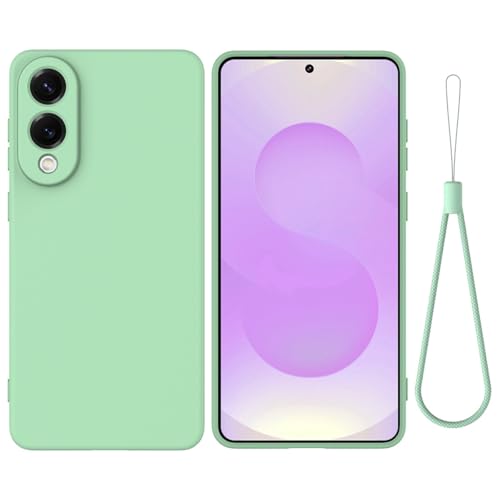 Handyhüllen-Pakete Kompatibel mit Galaxy S25 Edge Handyhülle, kratzfest, dünn, flüssiges Silikon, weiches TPU-Gummi, vollständiger Kameraschutz, Bumper, reine Farbe, einfache Abdeckung mit Armband(Gre Handyhüllen-Pakete Kompatibel mit Galaxy S25 Edge Handyhülle, kratzfest, dünn, flüssiges Silikon, weiches TPU-Gummi, vollständiger Kameraschutz, Bumper, reine Farbe, einfache Abdeckung mit Armband(Gre von GERHGJUK