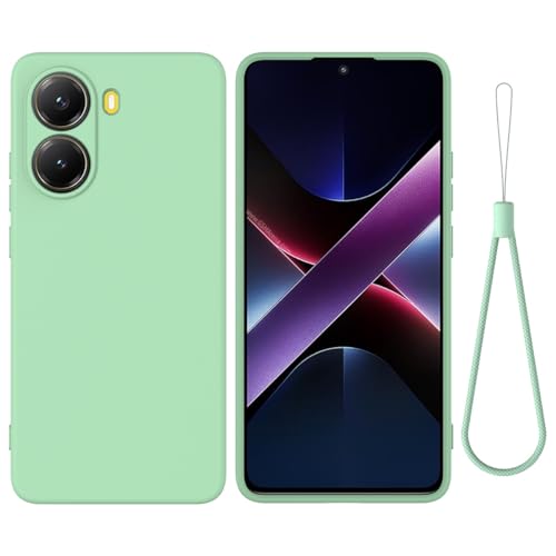 Handyhüllen-Pakete Kompatibel mit Xiaomi Poco X7 Pro Handyhülle, kratzfest, dünn, flüssiges Silikon, weiches TPU-Gummi, vollständiger Kameraschutz, Bumper, reine Farbe, einfache Abdeckung mit Armband( Handyhüllen-Pakete Kompatibel mit Xiaomi Poco X7 Pro Handyhülle, kratzfest, dünn, flüssiges Silikon, weiches TPU-Gummi, vollständiger Kameraschutz, Bumper, reine Farbe, einfache Abdeckung mit Armband( von GERHGJUK