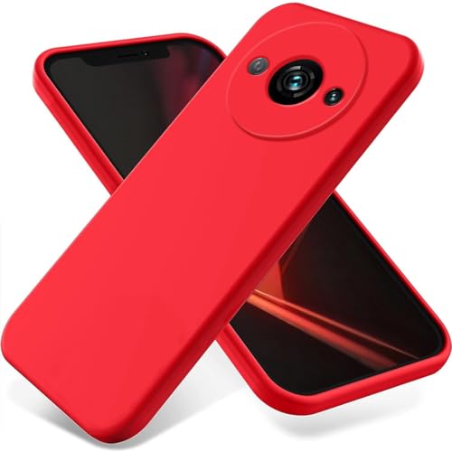 Handyhüllen-Pakete Kompatibel mit Xiaomi Redmi A3 Handyhülle, kratzfest, dünn, flüssiges Silikon, weiches TPU-Gummi, vollständiger Kameraschutz, Bumper, reine Farbe, einfache Abdeckung mit Armband(Red Handyhüllen-Pakete Kompatibel mit Xiaomi Redmi A3 Handyhülle, kratzfest, dünn, flüssiges Silikon, weiches TPU-Gummi, vollständiger Kameraschutz, Bumper, reine Farbe, einfache Abdeckung mit Armband(Red von GERHGJUK
