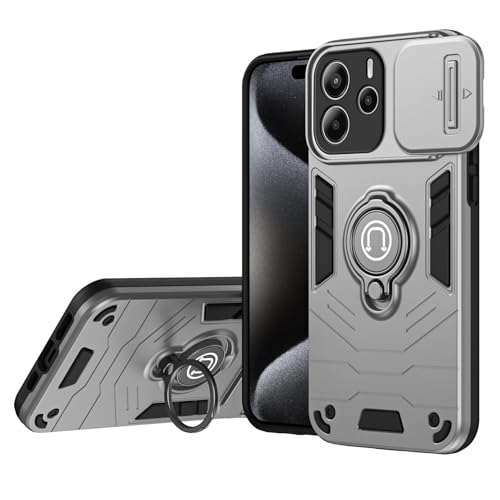Handyhüllen-Pakete Kompatibel mit Xiaomi Redmi Note 14 4G European Edition 164,8 mm Hülle mit Ständer und Schiebekameraabdeckung, stoßfeste Hülle in Militärqualität, robuste Schutzhülle(Silver) Handyhüllen-Pakete Kompatibel mit Xiaomi Redmi Note 14 4G European Edition 164,8 mm Hülle mit Ständer und Schiebekameraabdeckung, stoßfeste Hülle in Militärqualität, robuste Schutzhülle(Silver) von GERHGJUK