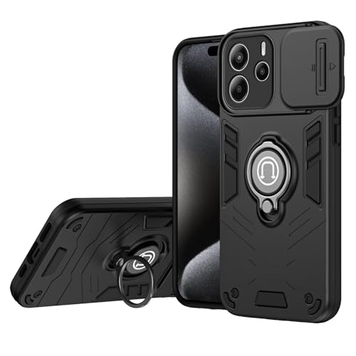 Handyhüllen-Pakete Kompatibel mit Xiaomi Redmi Note 14 4G European Edition 164,8 mm Hülle mit Ständer und Schiebekameraabdeckung, stoßfeste Hülle in Militärqualität, robuste Schutzhülle(Black) Handyhüllen-Pakete Kompatibel mit Xiaomi Redmi Note 14 4G European Edition 164,8 mm Hülle mit Ständer und Schiebekameraabdeckung, stoßfeste Hülle in Militärqualität, robuste Schutzhülle(Black) von GERHGJUK
