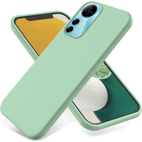 Handyhüllen-Pakete Kompatibel mit ZTE V41 Smartphone-Hülle, kratzfest, dünn, flüssiges Silikon, weiches TPU-Gummi, vollständiger Kameraschutz, Bumper, reine Farbe, einfache Abdeckung mit Armband(Green Handyhüllen-Pakete Kompatibel mit ZTE V41 Smartphone-Hülle, kratzfest, dünn, flüssiges Silikon, weiches TPU-Gummi, vollständiger Kameraschutz, Bumper, reine Farbe, einfache Abdeckung mit Armband(Green von GERHGJUK