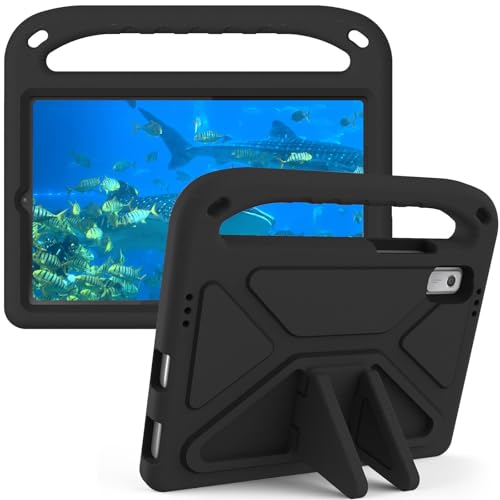 Tablet PC Hüllen Abdeckung Kompatibel mit Lenovo Tab M9 (TB-310FU) 9 Zoll 2023 Hülle, stoßfest, leicht, mit Griff und Ständer, Schutzhülle, kratzfest, aus kinderfreundlicher EVA-Schale(Black) von GERHGJUK