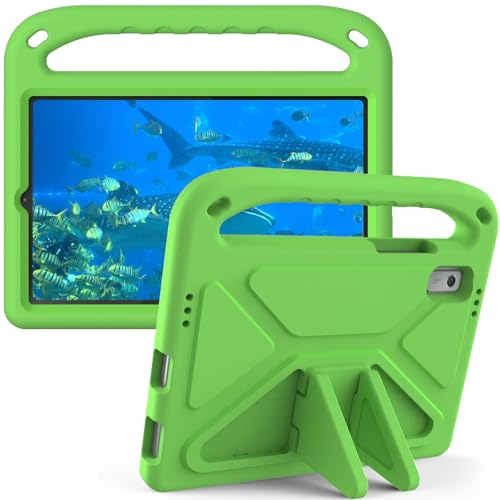 Tablet PC Hüllen Abdeckung Kompatibel mit Lenovo Tab M9 (TB-310FU) 9 Zoll 2023 Hülle, stoßfest, leicht, mit Griff und Ständer, Schutzhülle, kratzfest, aus kinderfreundlicher EVA-Schale(Green) von GERHGJUK