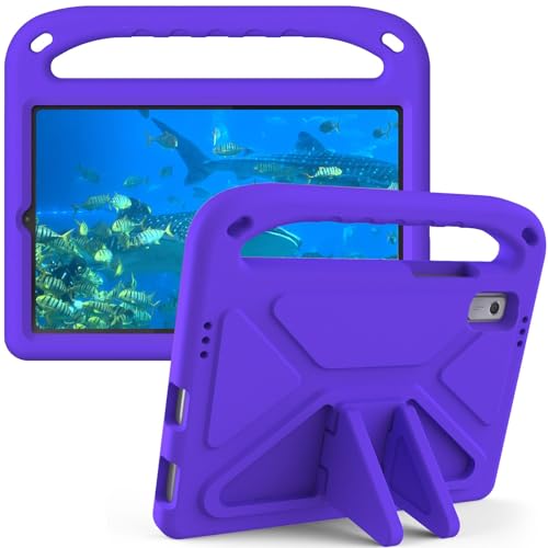 Tablet PC Hüllen Abdeckung Kompatibel mit Lenovo Tab M9 (TB-310FU) 9 Zoll 2023 Hülle, stoßfest, leicht, mit Griff und Ständer, Schutzhülle, kratzfest, aus kinderfreundlicher EVA-Schale(Purple) von GERHGJUK