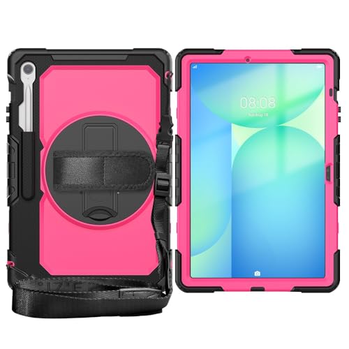 Tablet PC Hüllen Abdeckung Kompatibel mit Samsung Galaxy Tab S10 FE+/S10 FE Plus 13,1 Zoll SM-X620/X626B, Hülle mit Displayschutzfolie, Ständer, stoßfest, robuste Hülle, 360° drehbar, Handschlaufe und Tablet PC Hüllen Abdeckung Kompatibel mit Samsung Galaxy Tab S10 FE+/S10 FE Plus 13,1 Zoll SM-X620/X626B, Hülle mit Displayschutzfolie, Ständer, stoßfest, robuste Hülle, 360° drehbar, Handschlaufe und von GERHGJUK