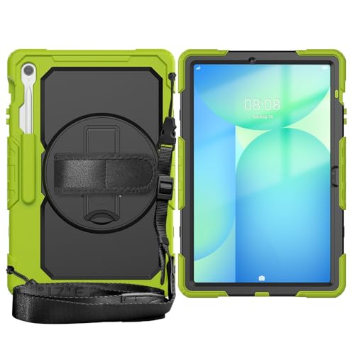 Tablet PC Hüllen Abdeckung Kompatibel mit Samsung Galaxy Tab S10 FE+/S10 FE Plus 13,1 Zoll SM-X620/X626B, Hülle mit Displayschutzfolie, Ständer, stoßfest, robuste Hülle, 360° drehbar, Handschlaufe und Tablet PC Hüllen Abdeckung Kompatibel mit Samsung Galaxy Tab S10 FE+/S10 FE Plus 13,1 Zoll SM-X620/X626B, Hülle mit Displayschutzfolie, Ständer, stoßfest, robuste Hülle, 360° drehbar, Handschlaufe und von GERHGJUK