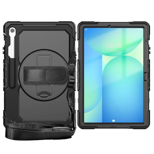 Tablet PC Hüllen Abdeckung Kompatibel mit Samsung Galaxy Tab S10 FE+ 13,1 Zoll SM-X620/X626B, robuste, stoßfeste TPU-Hülle, Schutzhülle mit Displayschutzfolie, 380°-Schwenkständer + Handschlaufe + Sch Tablet PC Hüllen Abdeckung Kompatibel mit Samsung Galaxy Tab S10 FE+ 13,1 Zoll SM-X620/X626B, robuste, stoßfeste TPU-Hülle, Schutzhülle mit Displayschutzfolie, 380°-Schwenkständer + Handschlaufe + Sch von GERHGJUK