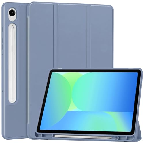 Tablet PC Hüllen Abdeckung Schlanke Hülle, kompatibel mit der Tablet-Hülle Samsung Galaxy TAB S10FE/S9FE, schlanke TPU-Abdeckung, automatische Wake/Sleep-Smart-Shell mit Stifthalter, stoßfeste Abdecku von GERHGJUK