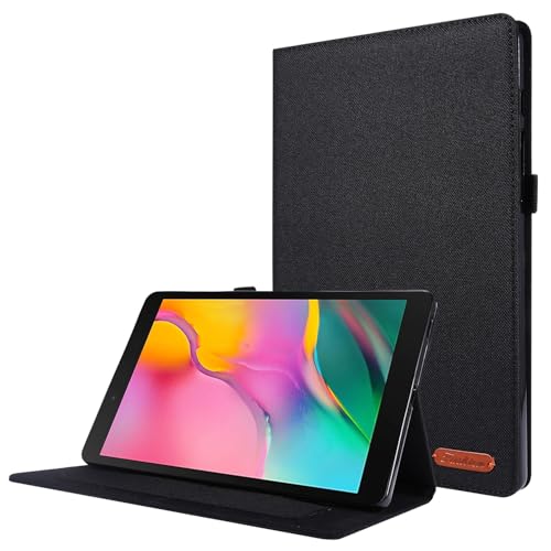 Tablet PC Hüllen Abdeckung Slim Case Compatible with Samsung Galaxy Tab A7 10.4-Inch 2020 (SM-T500/T505/T507) - Ultra-Thin Flip Fold Stand Cover with Auto Wake/Sleep | Soft TPU Back Cover(Black) von GERHGJUK