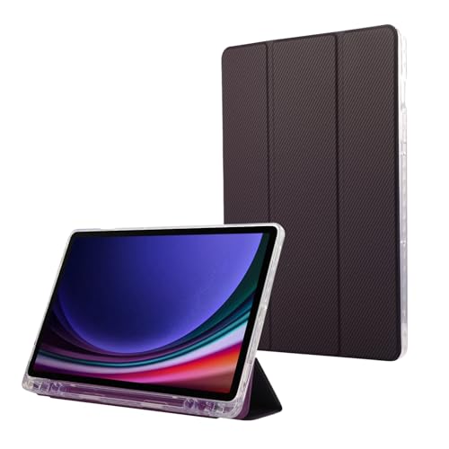 Tablet PC Hüllen Abdeckung Smart Case Kompatibel mit Samsung Galaxy Tab S9 FE 10,9 Zoll/Tab S9 11 Zoll, Schlankes Case mit Stifthalter, Dreifach faltbare Stand-Schutzhülle, Auto Wake/Sleep(Purple) von GERHGJUK