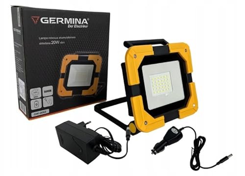 GERMINA DER ELECTRIKER Foco Proyector Recargable 20w batería Lámpara de Trabajo Portátil Plegable IP65 Foco Exterior Interior 1900lm GERMINA DER ELECTRIKER Foco Proyector Recargable 20w batería Lámpara de Trabajo Portátil Plegable IP65 Foco Exterior Interior 1900lm von GERMINA DER ELECTRIKER