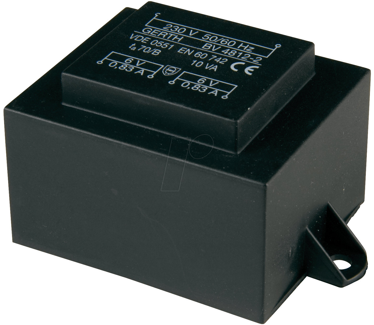 4824-2 - Printtrafo, 10 VA, 2x 12 V, 2x 416 mA, RM 27,5 mm von GERTH