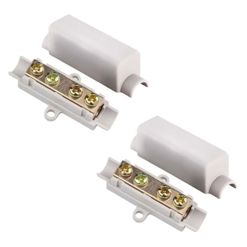 2 Stück Messing Leiter Leiterstoßdrahtklemme Klemmen, ABS-Gehäuse, Stoßdraht-Klemmblock, 1000 V, 100 A,Geeignet für 2,5 Bis 16 mm² Draht für Deckenleuchten, Schalter Amperemeterve 2 Stück Messing Leiter Leiterstoßdrahtklemme Klemmen, ABS-Gehäuse, Stoßdraht-Klemmblock, 1000 V, 100 A,Geeignet für 2,5 Bis 16 mm² Draht für Deckenleuchten, Schalter Amperemeterve von GERUI