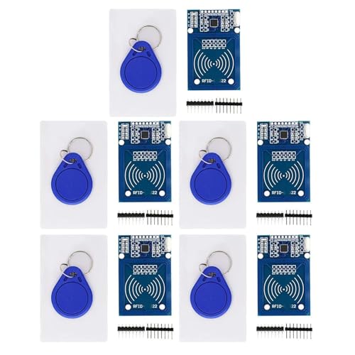 8 stück RFID RF IC Karte Induktionsmodul,13,56MHz, SPI-Schnittstelle,Arbeitsstrom: 13-26mA/DC 3.3V, kompatibel mit Arduino und kompatibel mit Raspberry Pi von GERUI