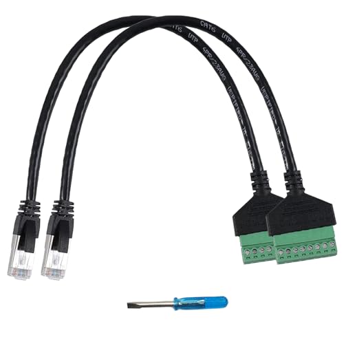 GERUI 2 RJ45 Stecker zu 8-poligen Schraubendaptern Cat7 Cat6 Cat5 Ethernet Extender CCTV Digital Internet, 8C zu 8-poligen abnehmbaren Schraubendaptern für Desktop-Computer GERUI 2 RJ45 Stecker zu 8-poligen Schraubendaptern Cat7 Cat6 Cat5 Ethernet Extender CCTV Digital Internet, 8C zu 8-poligen abnehmbaren Schraubendaptern für Desktop-Computer von GERUI
