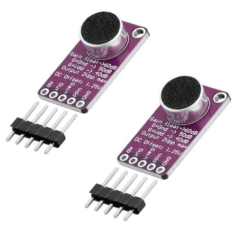 GERUI 2 Stück MAX9814 AGC Microphone Amplifier Board Compatible with Arduino GERUI 2 Stück MAX9814 AGC Microphone Amplifier Board Compatible with Arduino von GERUI