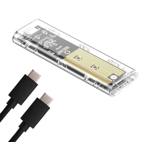 M.2 NVMe PCIe SSD Gehäuse Adapter[Werkzeugfrei][Aluminium], NVMe zu USB C 3.2 Gen 2 10Gbps NVMe PCIe Externes Gehäuse, Unterstützt M-Key/B+M Key, für 2230/2242/2260/2280 SSD von GERUI