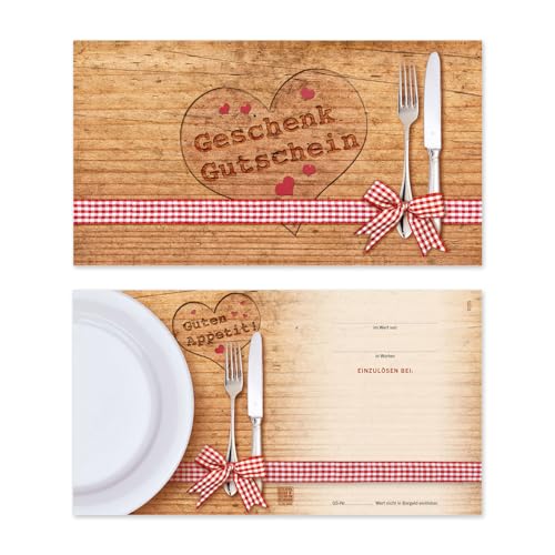 GESCHENKGUTSCHEINcom 100 Stk. Geschenkgutscheine Blanko-Vordrucke für Firmen. Gutscheine für Restaurant Gasthaus Gastronomie. G1225 von GESCHENKGUTSCHEINcom by POS-HAUER